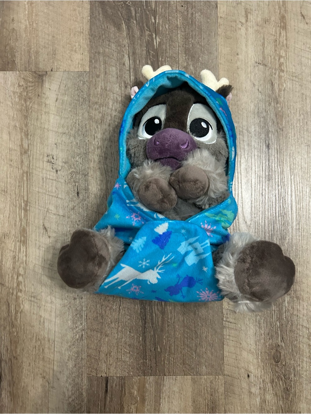 Disney Parks Babies Frozen Sven Blanket Pouch Plush Toy Doll 11" Stuffed Animal